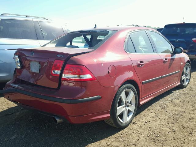 YS3FH41U561146207 - 2006 SAAB 9-3 AERO RED photo 4