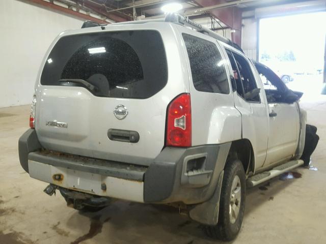 5N1AN08U59C500059 - 2009 NISSAN XTERRA OFF SILVER photo 4