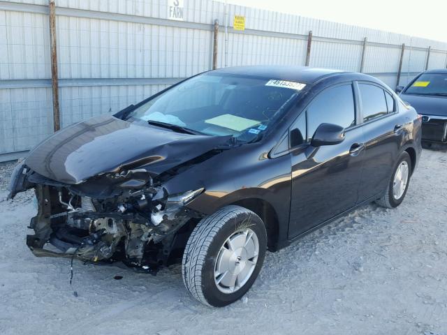 2HGFB2F62DH550251 - 2013 HONDA CIVIC HF BLACK photo 2