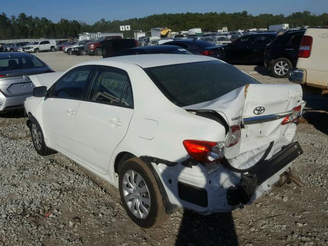 JTDBU4EE0C9175583 - 2012 TOYOTA COROLLA BA WHITE photo 3