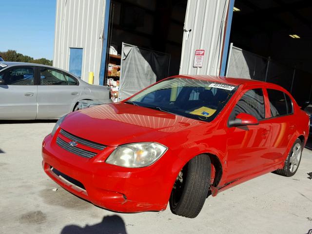 1G1AT58H697242131 - 2009 CHEVROLET COBALT LT RED photo 2