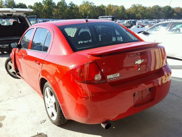 1G1AT58H697242131 - 2009 CHEVROLET COBALT LT RED photo 3