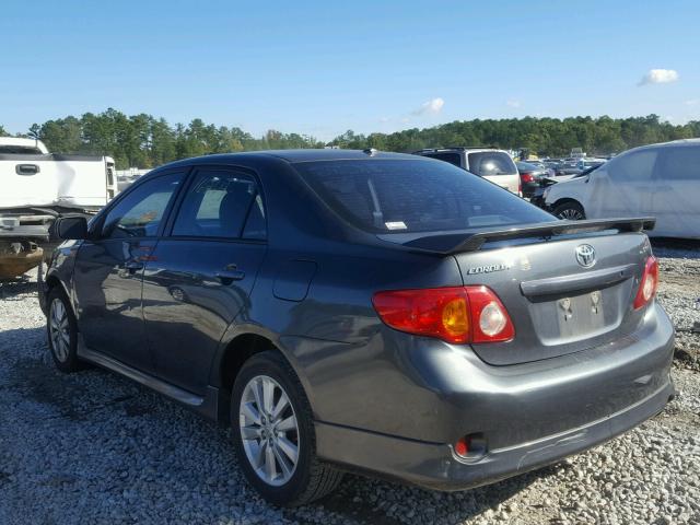 2T1BU4EE4AC288007 - 2010 TOYOTA COROLLA BA GRAY photo 3