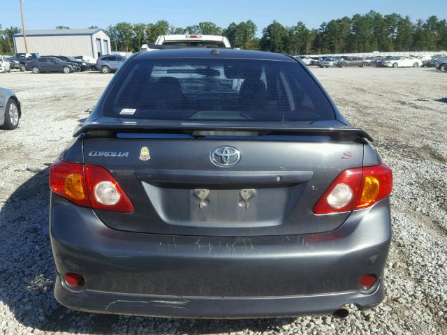 2T1BU4EE4AC288007 - 2010 TOYOTA COROLLA BA GRAY photo 9