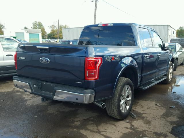 1FTEW1EF4FFC44554 - 2015 FORD F150 SUPER BLUE photo 4