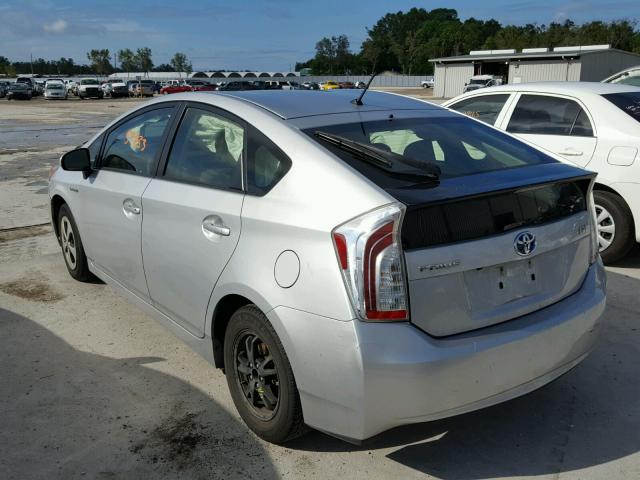 JTDKN3DU4F0442992 - 2015 TOYOTA PRIUS GRAY photo 3