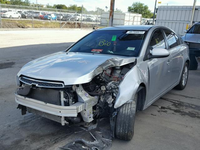 1G1PJ5S93B7286773 - 2011 CHEVROLET CRUZE ECO SILVER photo 2