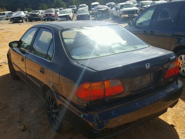 1HGEJ6678YL014749 - 2000 HONDA CIVIC LX BLACK photo 3