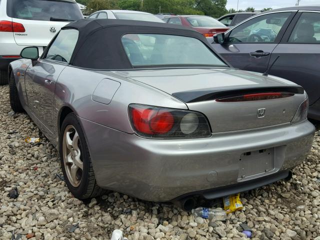 JHMAP11441T004428 - 2001 HONDA S2000 SILVER photo 3