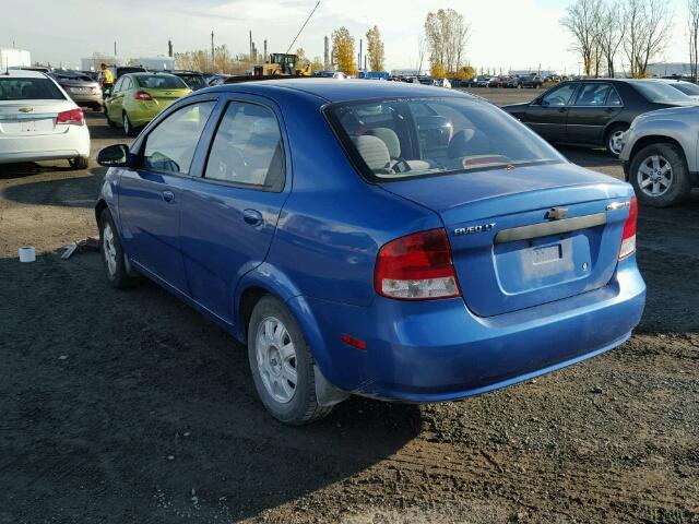 KL1TG52665B350663 - 2005 CHEVROLET AVEO LT BLUE photo 3