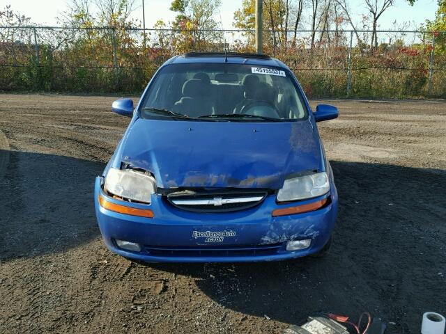 KL1TG52665B350663 - 2005 CHEVROLET AVEO LT BLUE photo 9