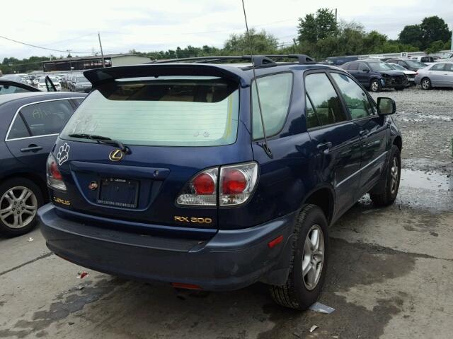 JTJHF10U820264237 - 2002 LEXUS RX 300 BLUE photo 4