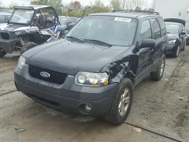 1FMYU93175DA12724 - 2005 FORD ESCAPE XLT BLACK photo 2