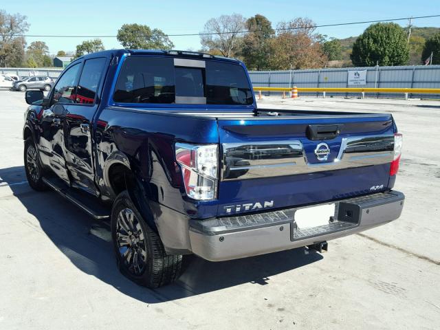 1N6AA1E55HN524512 - 2017 NISSAN TITAN SV BLUE photo 3