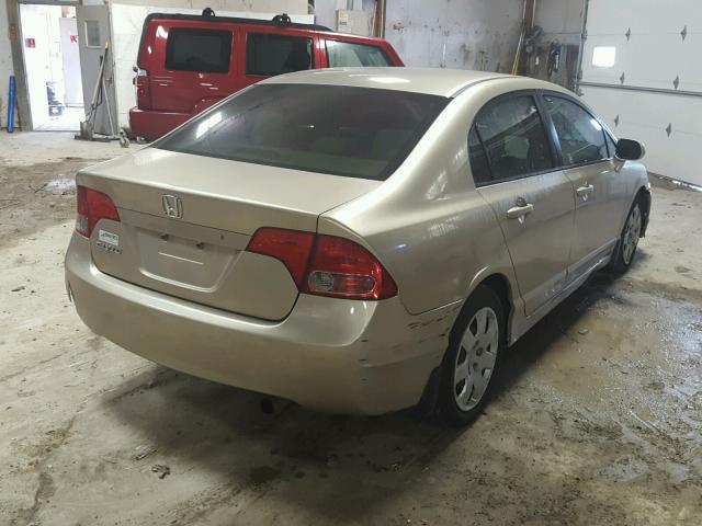 1HGFA16518L015330 - 2008 HONDA CIVIC LX TAN photo 4