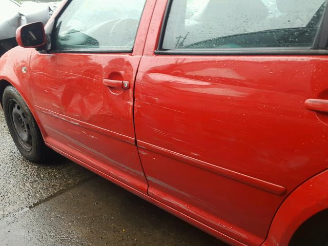 9BWFL61JX54022489 - 2005 VOLKSWAGEN GOLF GL RED photo 9