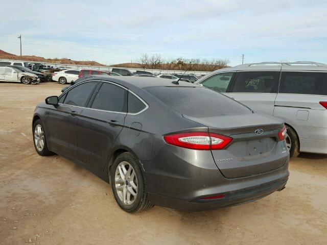 3FA6P0HR0DR195618 - 2013 FORD FUSION SE GRAY photo 3