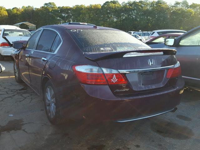 1HGCR2F83DA134837 - 2013 HONDA ACCORD EXL BURGUNDY photo 3