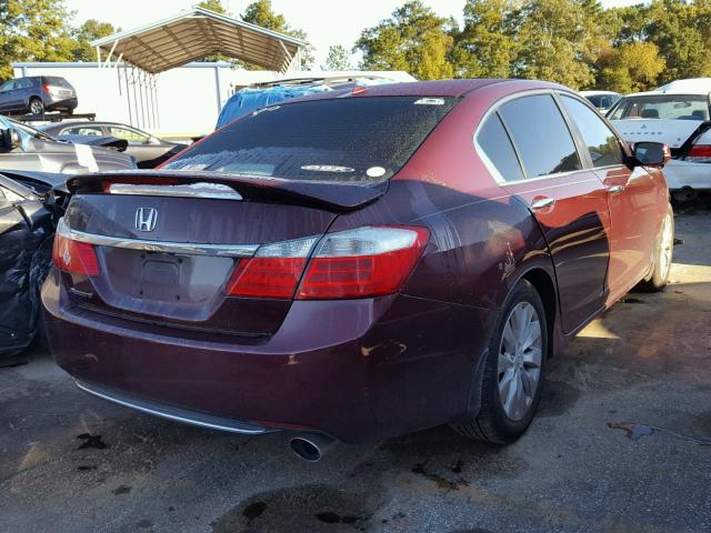 1HGCR2F83DA134837 - 2013 HONDA ACCORD EXL BURGUNDY photo 4