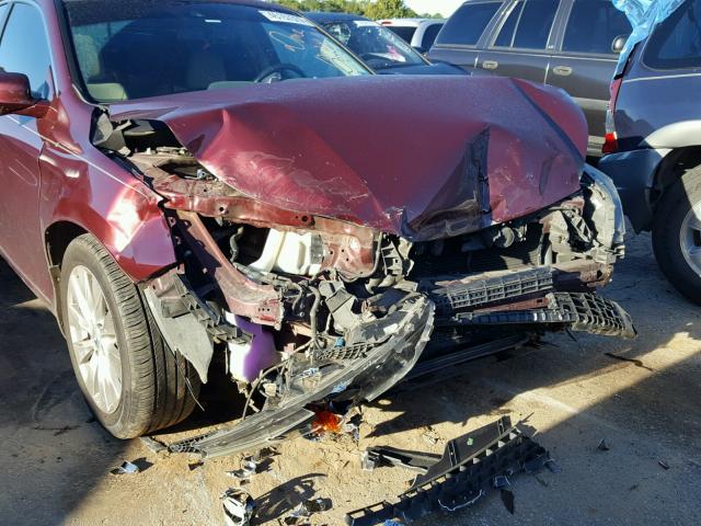 1HGCR2F83DA134837 - 2013 HONDA ACCORD EXL BURGUNDY photo 9