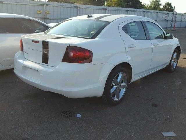 1B3BD2FB3BN513641 - 2011 DODGE AVENGER LU WHITE photo 4