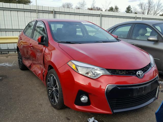 5YFBURHEXEP024319 - 2014 TOYOTA COROLLA RED photo 1