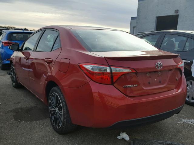 5YFBURHEXEP024319 - 2014 TOYOTA COROLLA RED photo 3