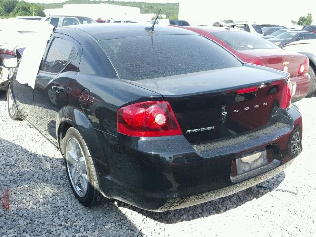 1C3CDZAB3DN618447 - 2013 DODGE AVENGER SE BLACK photo 3