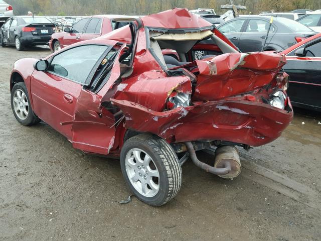 1B3ES26C84D606207 - 2004 DODGE NEON RED photo 3