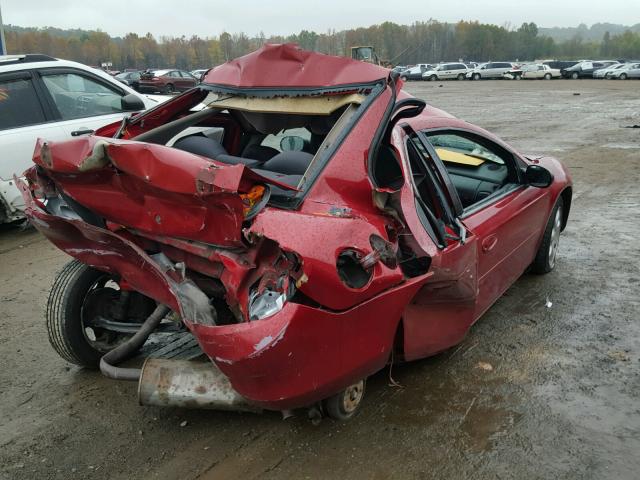 1B3ES26C84D606207 - 2004 DODGE NEON RED photo 4