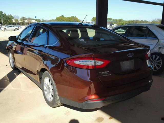 3FA6P0G78FR274005 - 2015 FORD FUSION MAROON photo 3