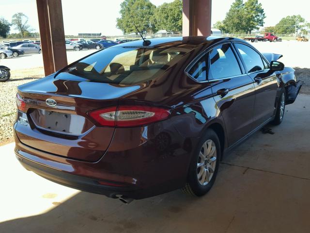 3FA6P0G78FR274005 - 2015 FORD FUSION MAROON photo 4