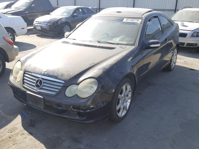 WDBRN64J23A480229 - 2003 MERCEDES-BENZ C 320 SPOR BLACK photo 2