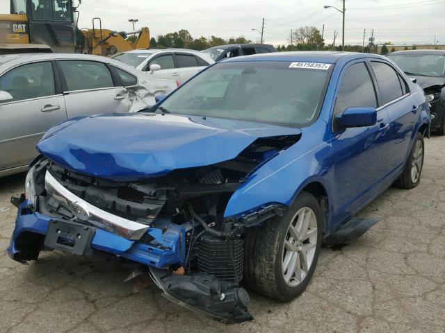 3FAHP0JA8CR413624 - 2012 FORD FUSION BLUE photo 2