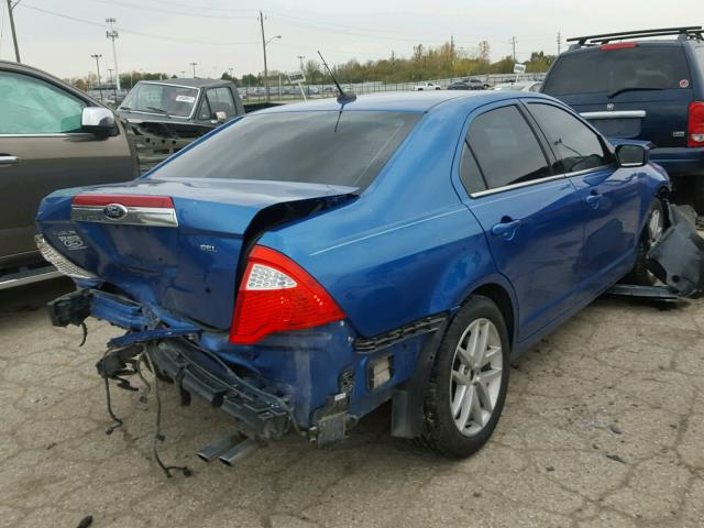 3FAHP0JA8CR413624 - 2012 FORD FUSION BLUE photo 4