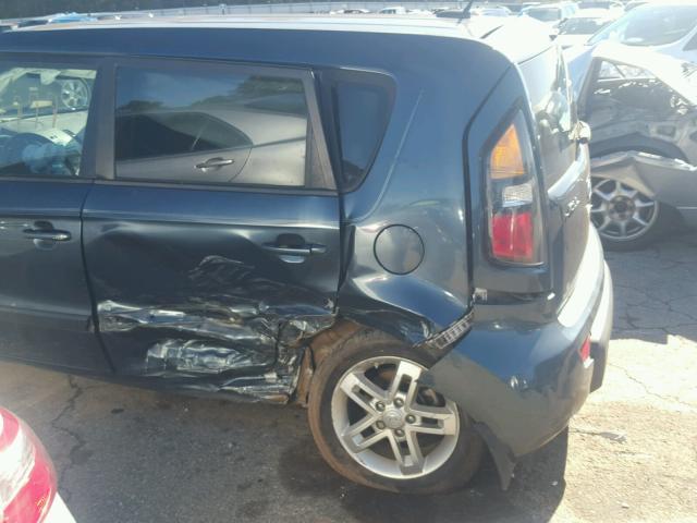 KNDJT2A29B7254193 - 2011 KIA SOUL BLUE photo 9