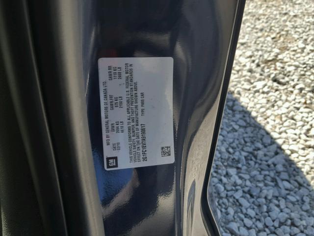 2G1FC1EV7A9190617 - 2010 CHEVROLET CAMARO BLUE photo 10