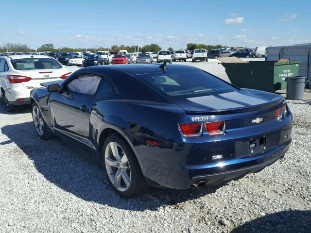 2G1FC1EV7A9190617 - 2010 CHEVROLET CAMARO BLUE photo 3