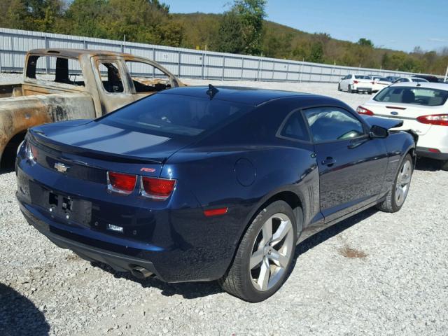 2G1FC1EV7A9190617 - 2010 CHEVROLET CAMARO BLUE photo 4