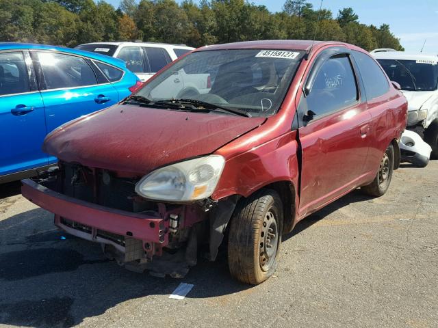 JTDAT123250360077 - 2005 TOYOTA ECHO RED photo 2