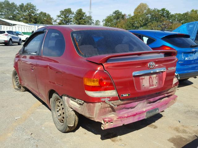 JTDAT123250360077 - 2005 TOYOTA ECHO RED photo 3