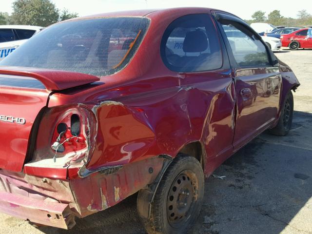 JTDAT123250360077 - 2005 TOYOTA ECHO RED photo 9