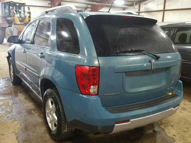 2CKDL33F686018525 - 2008 PONTIAC TORRENT TURQUOISE photo 3