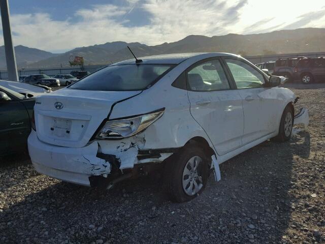 KMHCT4AE5FU807102 - 2015 HYUNDAI ACCENT GLS WHITE photo 4