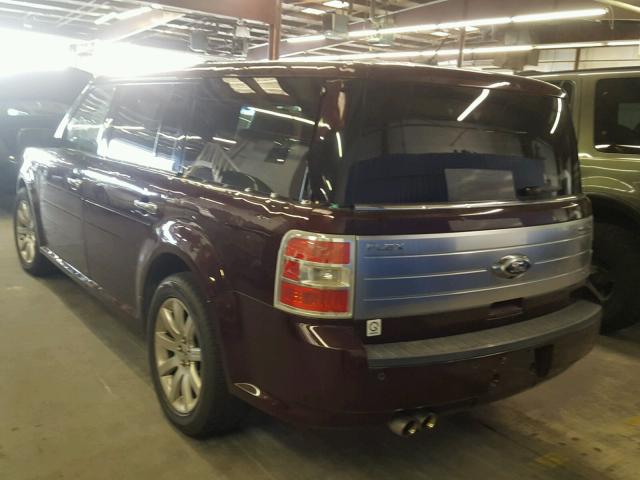 2FMHK6DC1BBD19182 - 2011 FORD FLEX LIMIT MAROON photo 3