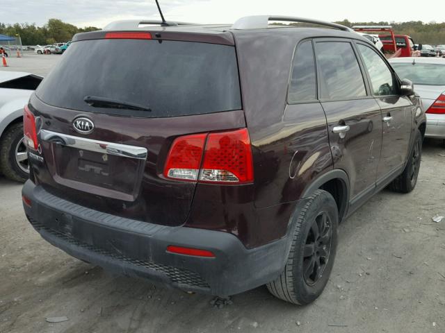 5XYKT3A64CG249243 - 2012 KIA SORENTO BA BURGUNDY photo 4