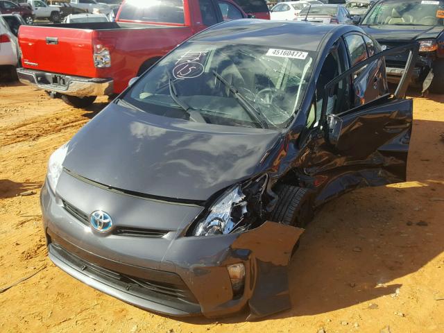 JTDKN3DU5C1545182 - 2012 TOYOTA PRIUS GRAY photo 2