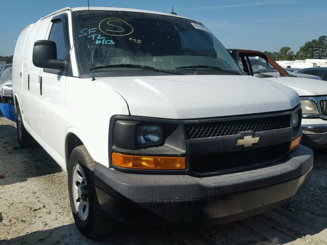 1GCSGAFX5E1168040 - 2014 CHEVROLET EXPRESS G1 WHITE photo 1