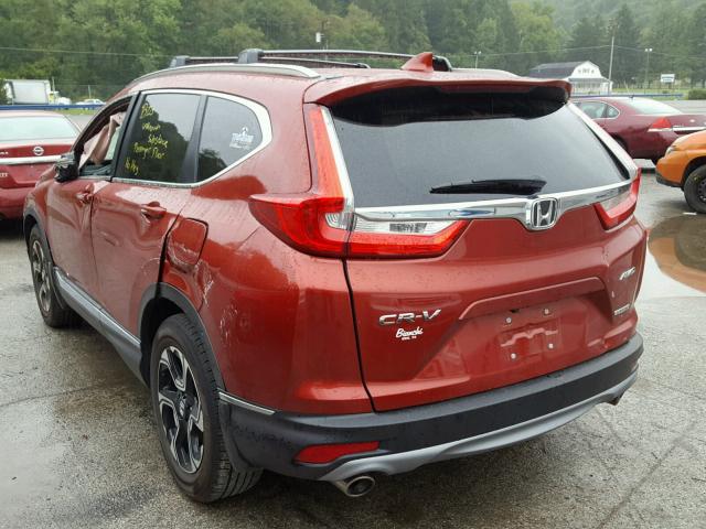 2HKRW2H99JH651829 - 2018 HONDA CR-V TOURI RED photo 3