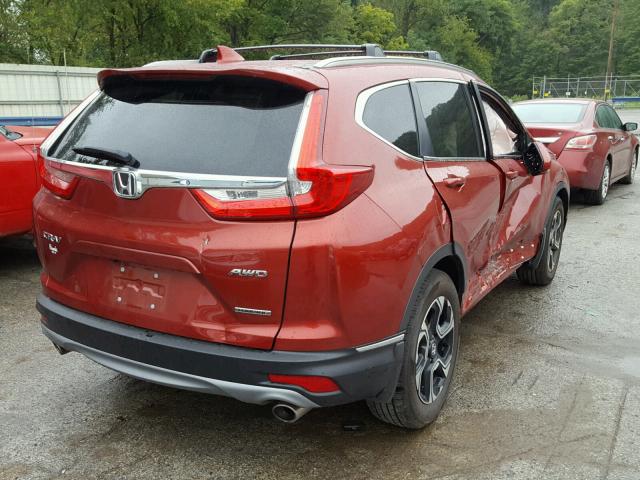 2HKRW2H99JH651829 - 2018 HONDA CR-V TOURI RED photo 4